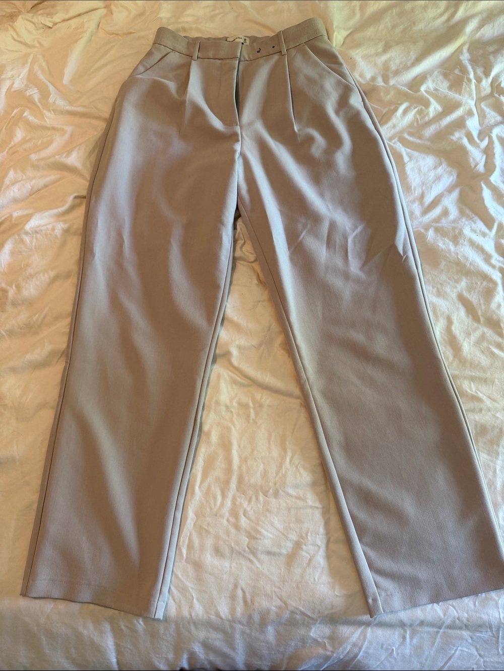 Abercrombie & Fitch Straight Leg Pants in Light Gray